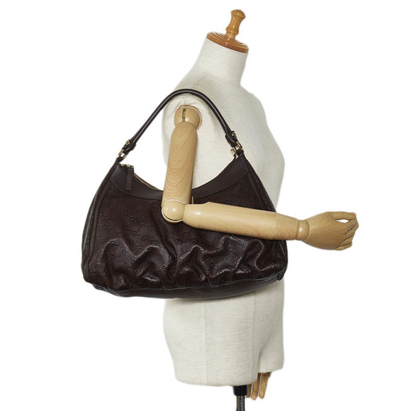 GUCCI Abbey GGshima Handbag 189833 Brown Leather Women's - Picture 10 of 10